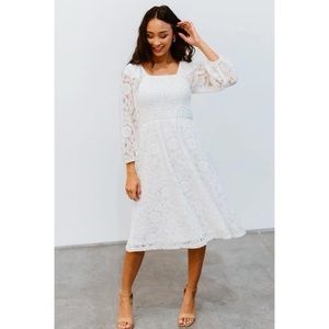 Baltic Born Lace Smocked Dress - Medium